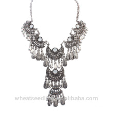 Western trending hot products accessories for women vintage silver necklace